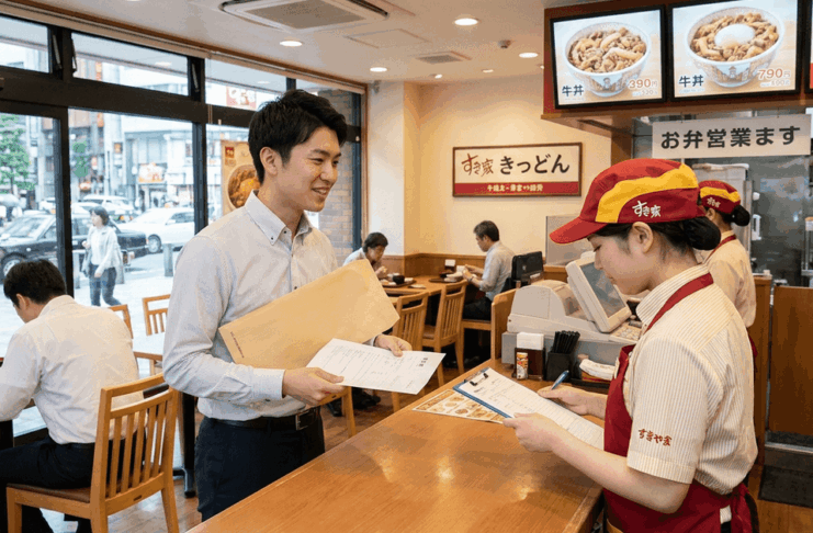 すき家のアルバイトに早く採用されるコツ